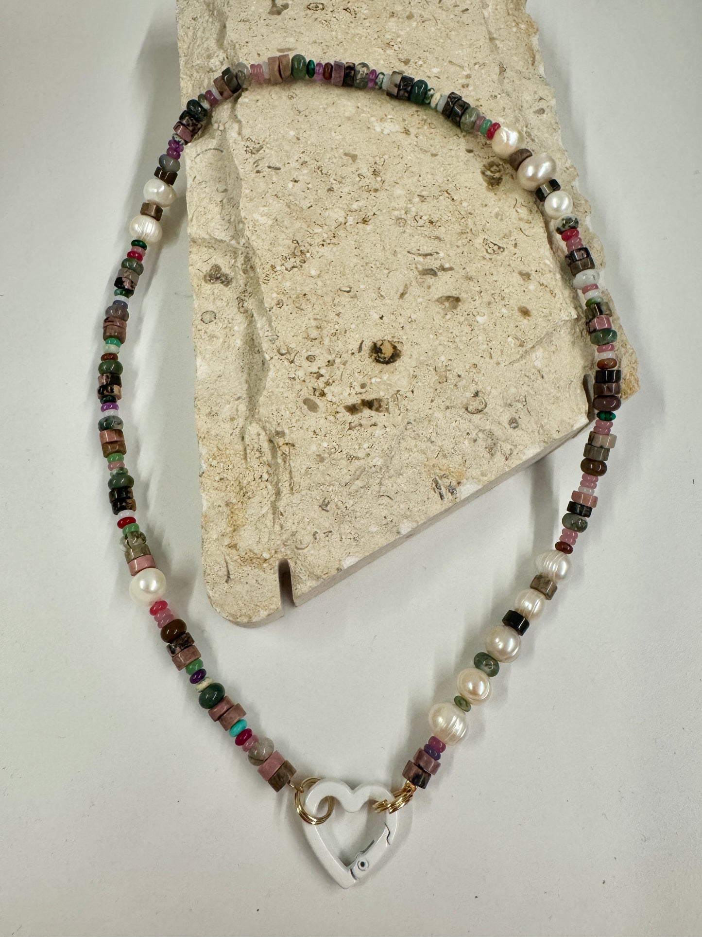 Neutral slice necklace