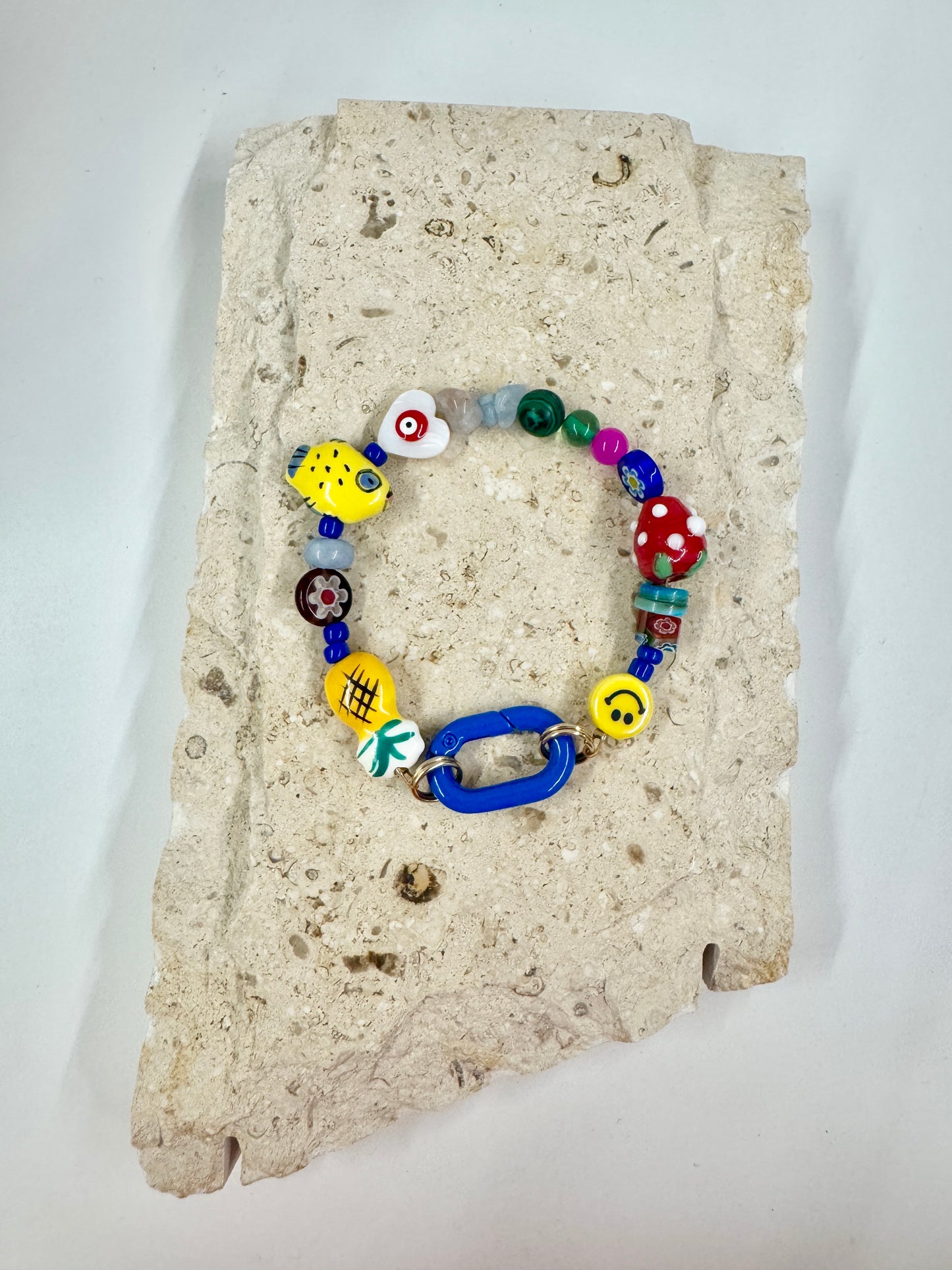 Fish & Pineapple Bracelet/ Bag Charm