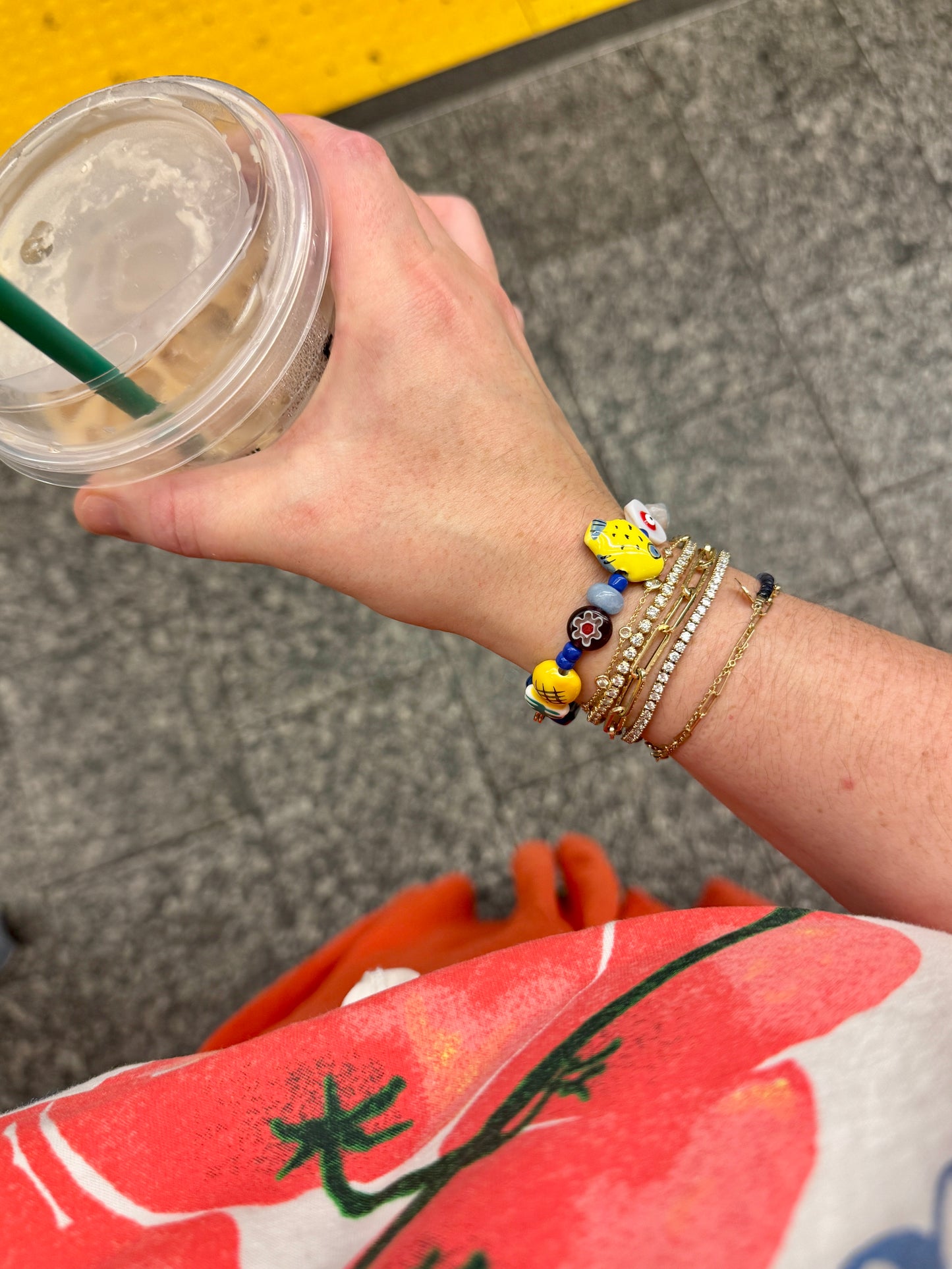 Fish & Pineapple Bracelet/ Bag Charm