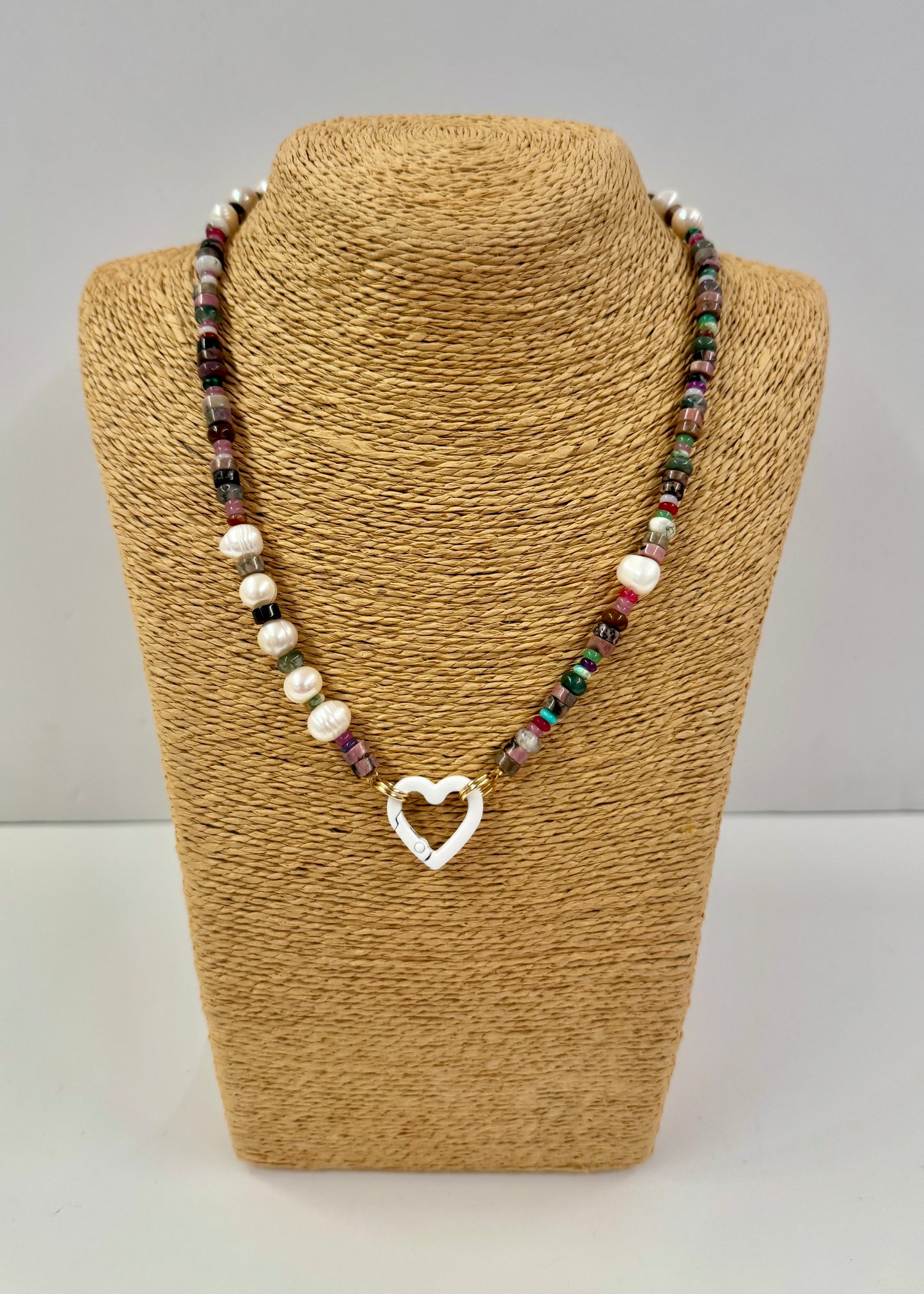 Neutral slice necklace